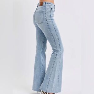 Judy Blue Rhinestone Side Panel Flare Jeans, Size 9/29, High Rise